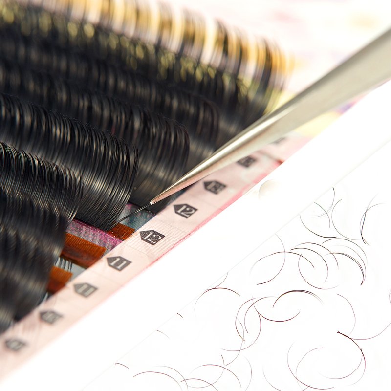 Yelix Wholesale D Curl Premium Silk Ellipse Flat Lash Trays Cilios Yelix Ellipse Eyelashes Extension Individual