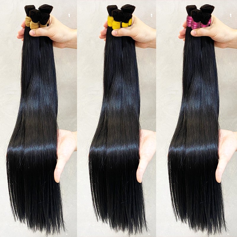 Ruyihair Cabello Humano Hair Human Virgin Hair Bulk Bundle 100% Unprocessed Raw Virgin Human Hair Extensions