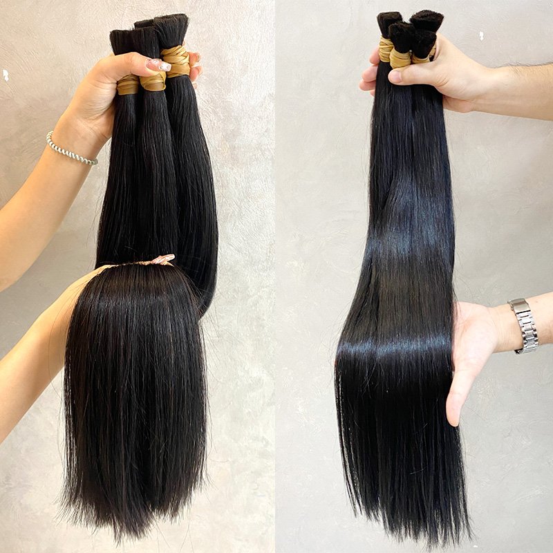 Ruyihair Cabello Humano Hair Human Virgin Hair Bulk Bundle 100% Unprocessed Raw Virgin Human Hair Extensions