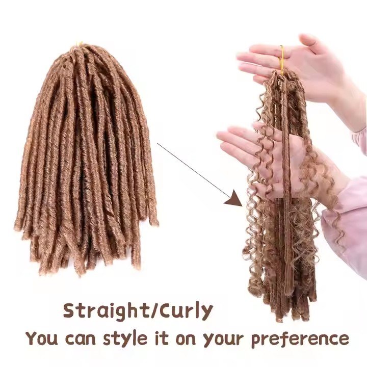 Braids Wholesale Factory Prices 14 inches 70g Soft Faux Dreadlock Straight Locs Hair Synthetic Crochet Braiding Hair Extensions