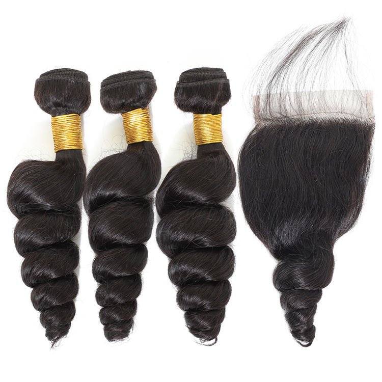 Wholesale Raw Cuticle Aligned Hair 100 Virgin Human Hair Mink Brazilian Hair Straight 3 Bundles With Lace Frontal Closure
