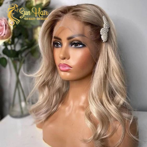 SunHair Company Wholesale Hot Fashion Blonde Straight Front Lace Wig 100% Vietnamese Hair Human Hair Extensions