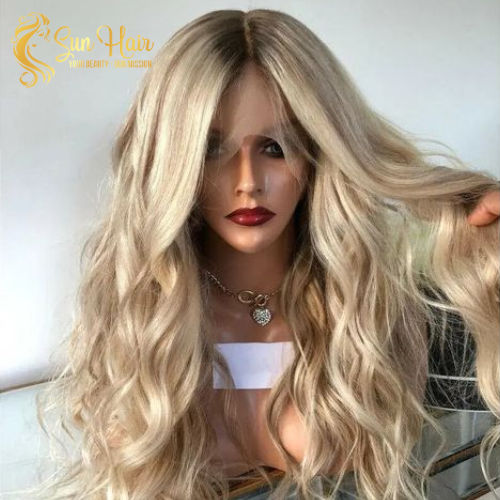 SunHair Company Wholesale Hot Fashion Blonde Straight Front Lace Wig 100% Vietnamese Hair Human Hair Extensions