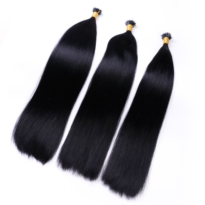 Premium European Virgin Remy Nano Ring 26 Inch Human Hair Extensions Black Nano Tip Hair Extention None Toxic Braiding Hair