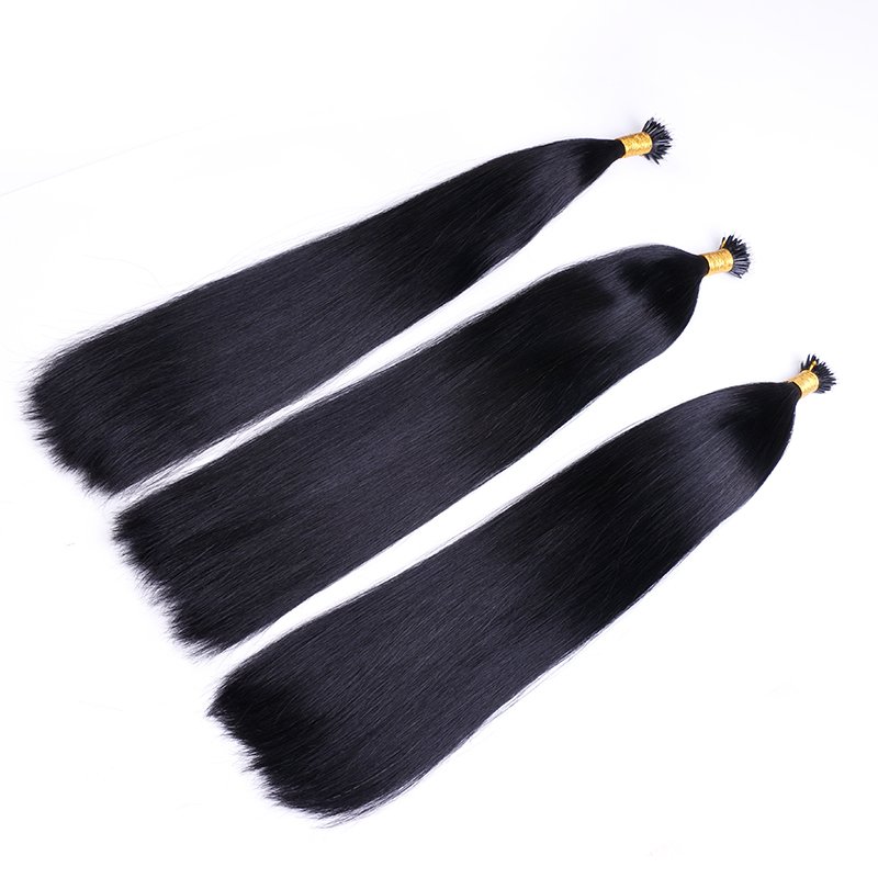Premium European Virgin Remy Nano Ring 26 Inch Human Hair Extensions Black Nano Tip Hair Extention None Toxic Braiding Hair