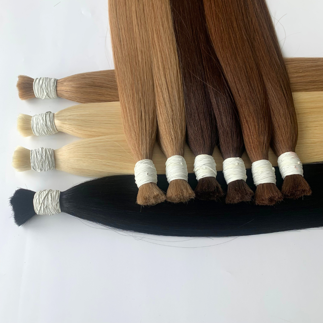 Top Notch Quality Colors Bulk Hair Bundle Vietnamese Human Hair Extensions Full From Root To Tip Azhair Company