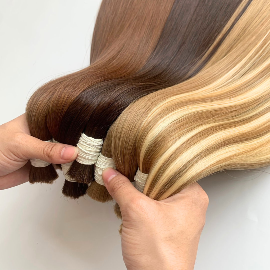 Top Notch Quality Colors Bulk Hair Bundle Vietnamese Human Hair Extensions Full From Root To Tip Azhair Company