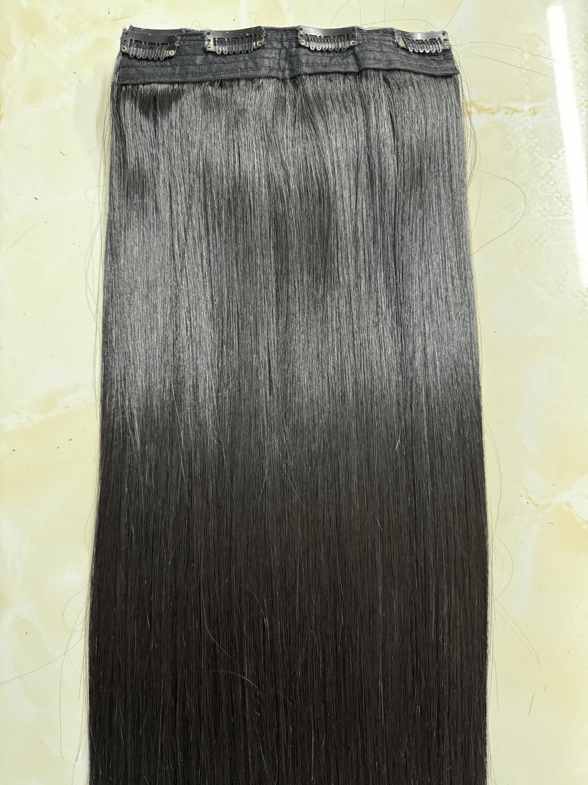 From 6 - 32 inch Hair extensions Clip for Women, Cuticle Aligned Human Hair Extensions Clip in Bone Straight Cheap From Factory