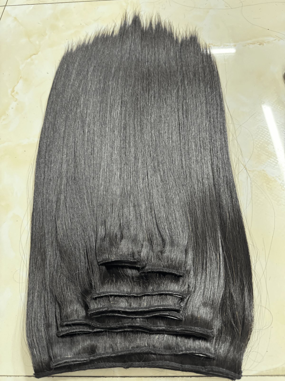 From 6 - 32 inch Hair extensions Clip for Women, Cuticle Aligned Human Hair Extensions Clip in Bone Straight Cheap From Factory