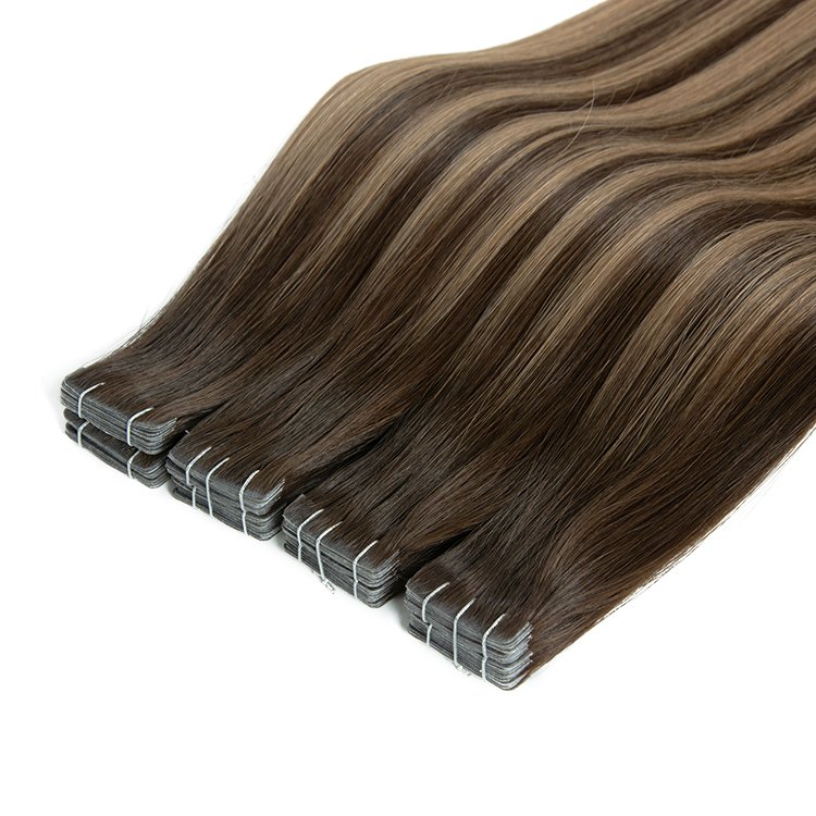 Health End Super Double Drawn Invisible Tape In Hair Virgin Tape Ins Extensions Human Hair Smooth Injected Hair Tape Extension