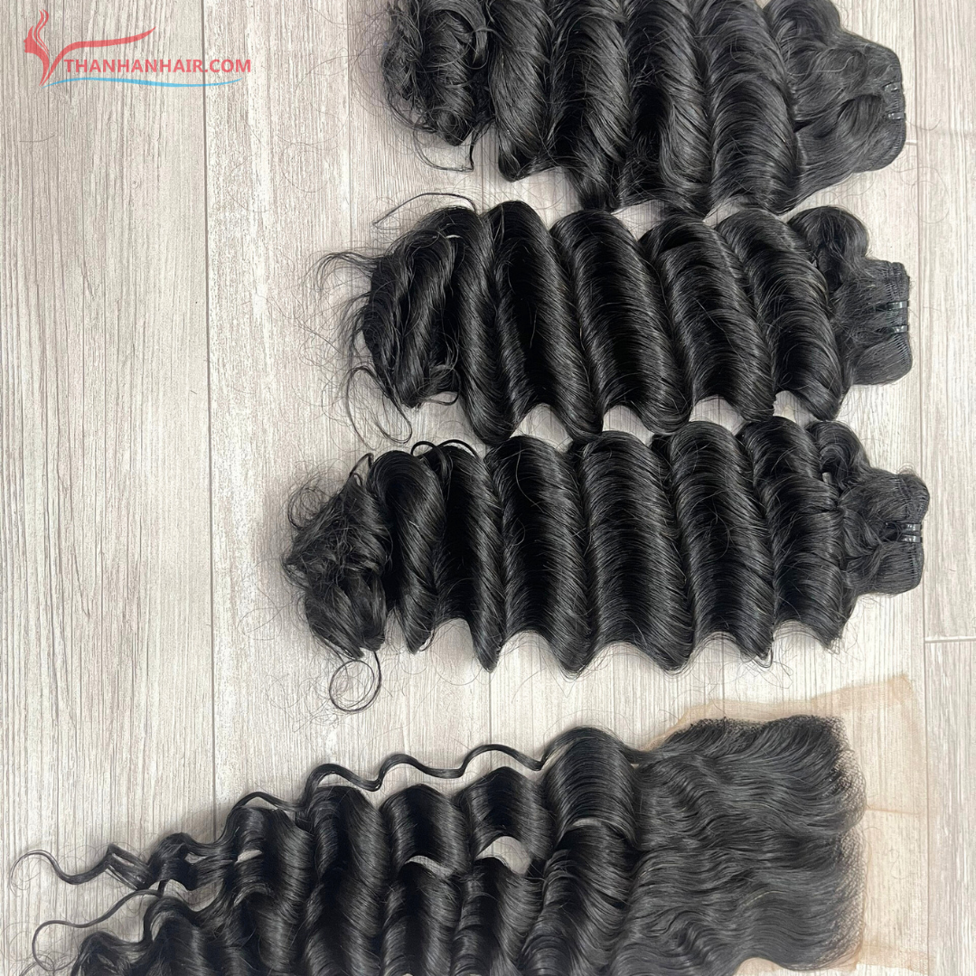 Deep Wave Human Weft Hair Bundles Vietnam High Quality Human Hair Extensions Very High Quality Hair