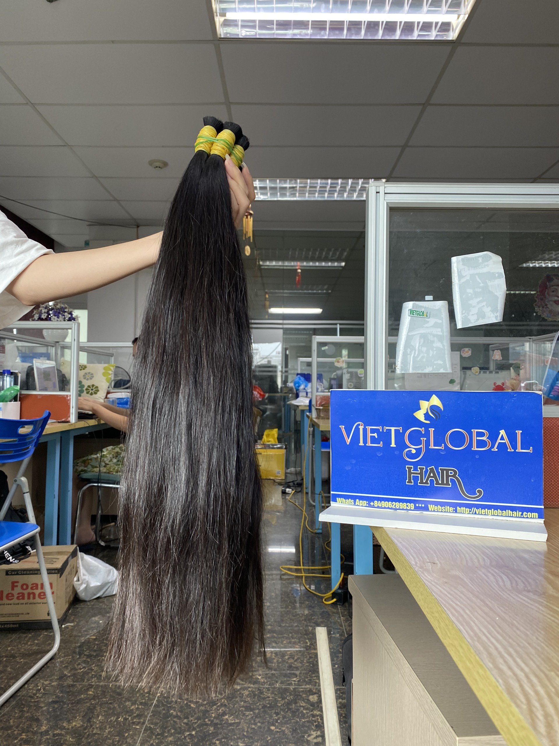 Kinmade Single Donor 100% Raw Vietnamese Human Hair Natural Color Natural Straight Bulk Hair Extensions