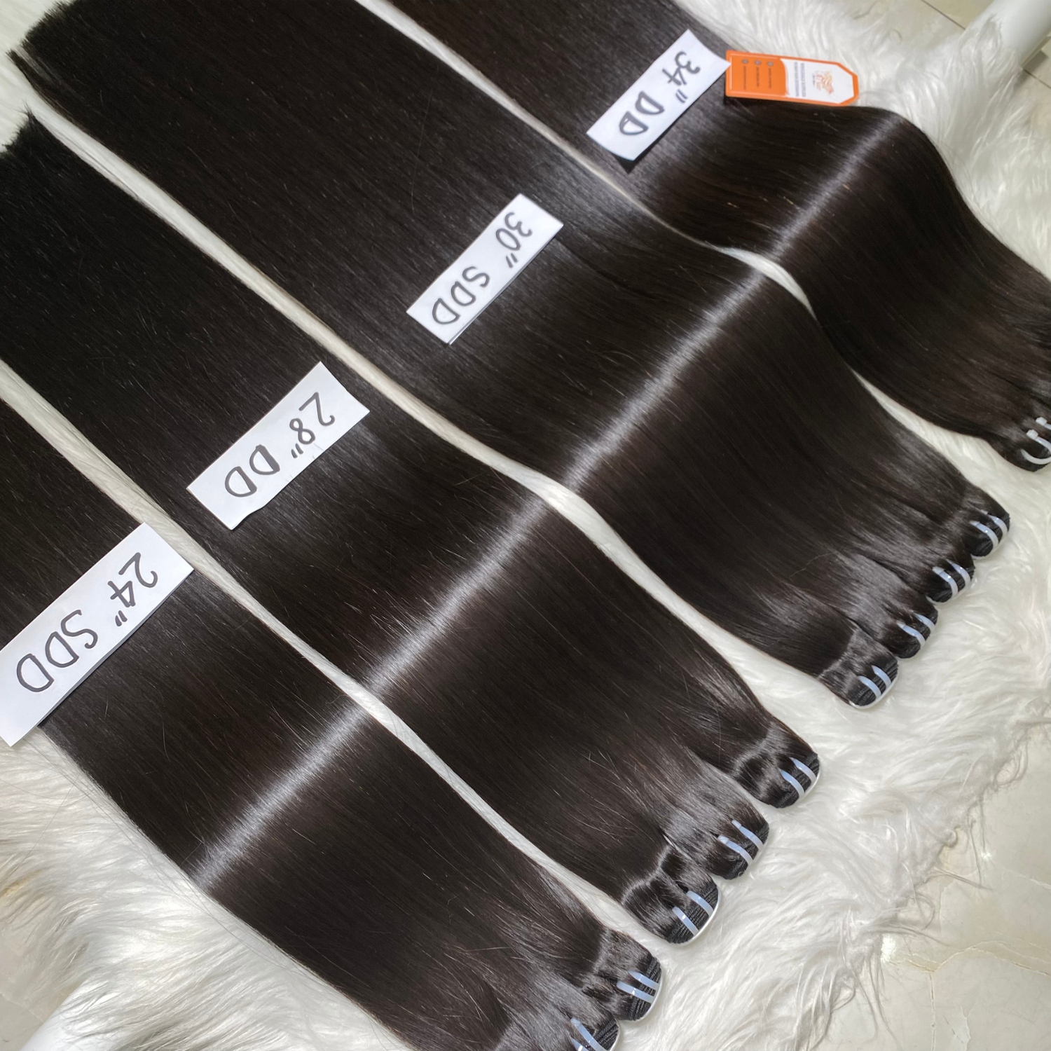 Premium Quality Raw Bone Straight 100% Real Vietnamese Human Hair Extensions Wholesale Price
