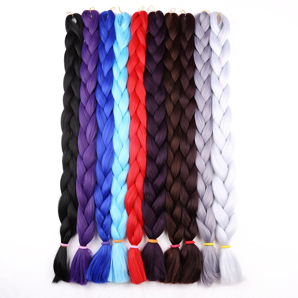 Wholesale Yaki Texture Ombre Jumbo Crochet Braid Ombre Braiding Hair Extensions Synthetic Colored Hair Jumbo Braids
