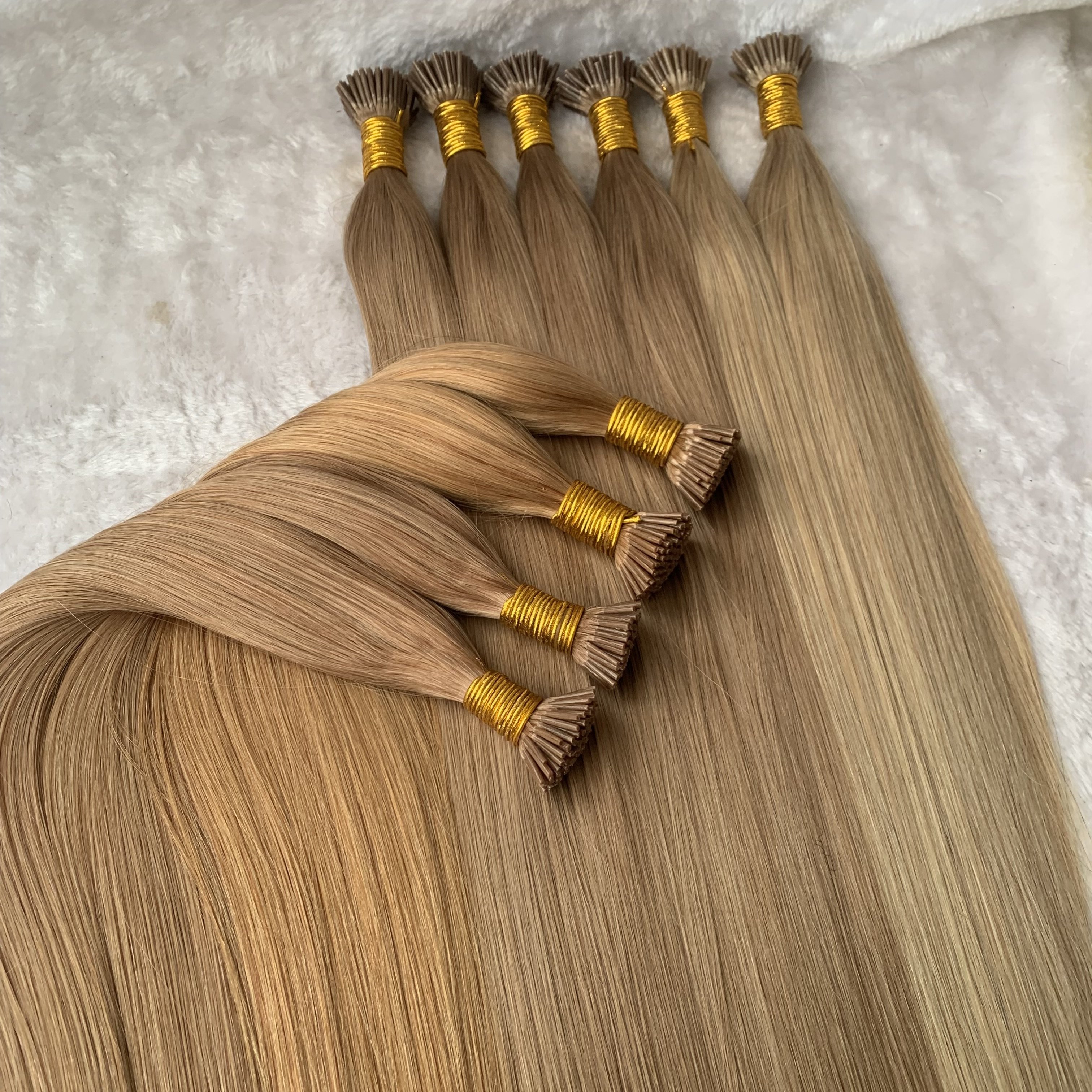 Fast Shipping Wholesale Cuticle Aligned Keratin I Tip Russian Human Hair Extensions