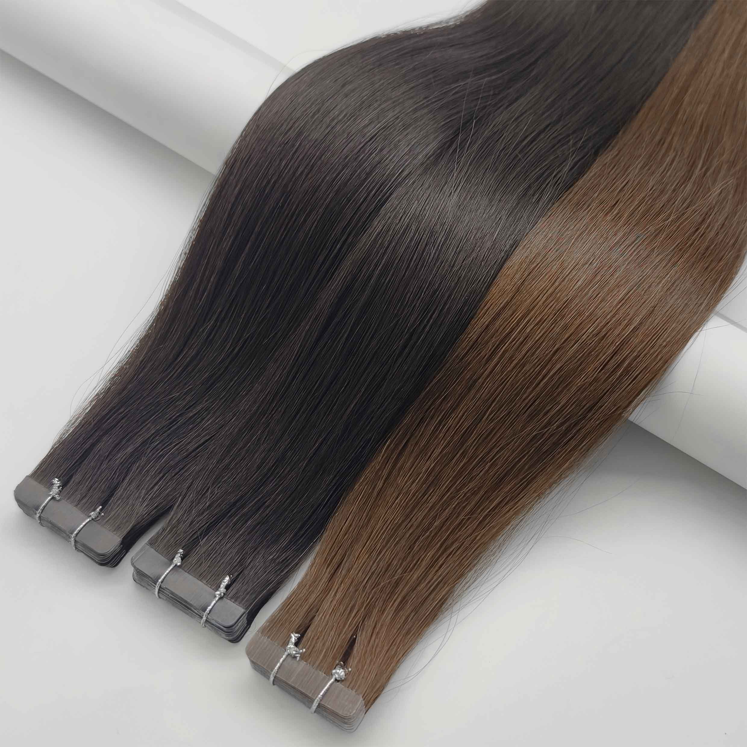 Wholesale price Virgin natural hair extensions tape balayage pu tape in tape in extensions human hair extension