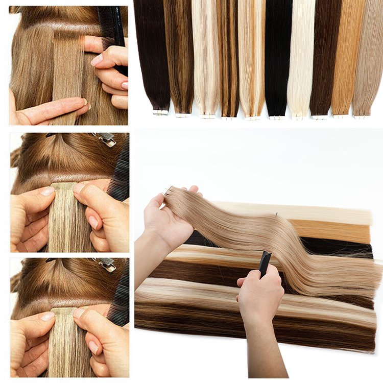 USA Best Wholesale Price 100% Remy Human Hair Raw Invisible Double Drawn Tape Hair Extension