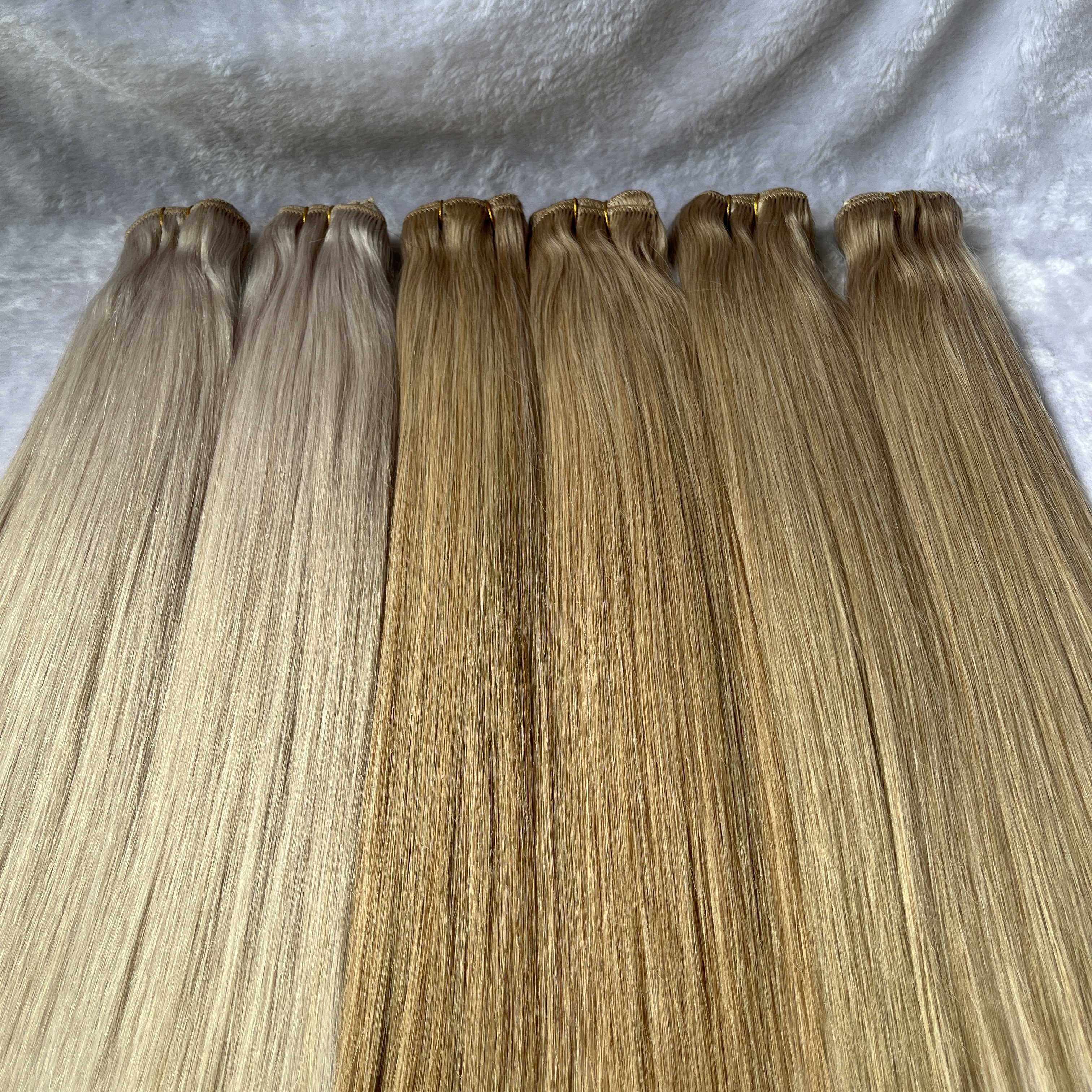 Hot Selling Machine Weft 16" R2/D18-22 Balayage Weft Wholesale 100% Human Cutical Aligned Virgin Hair extensions human hair