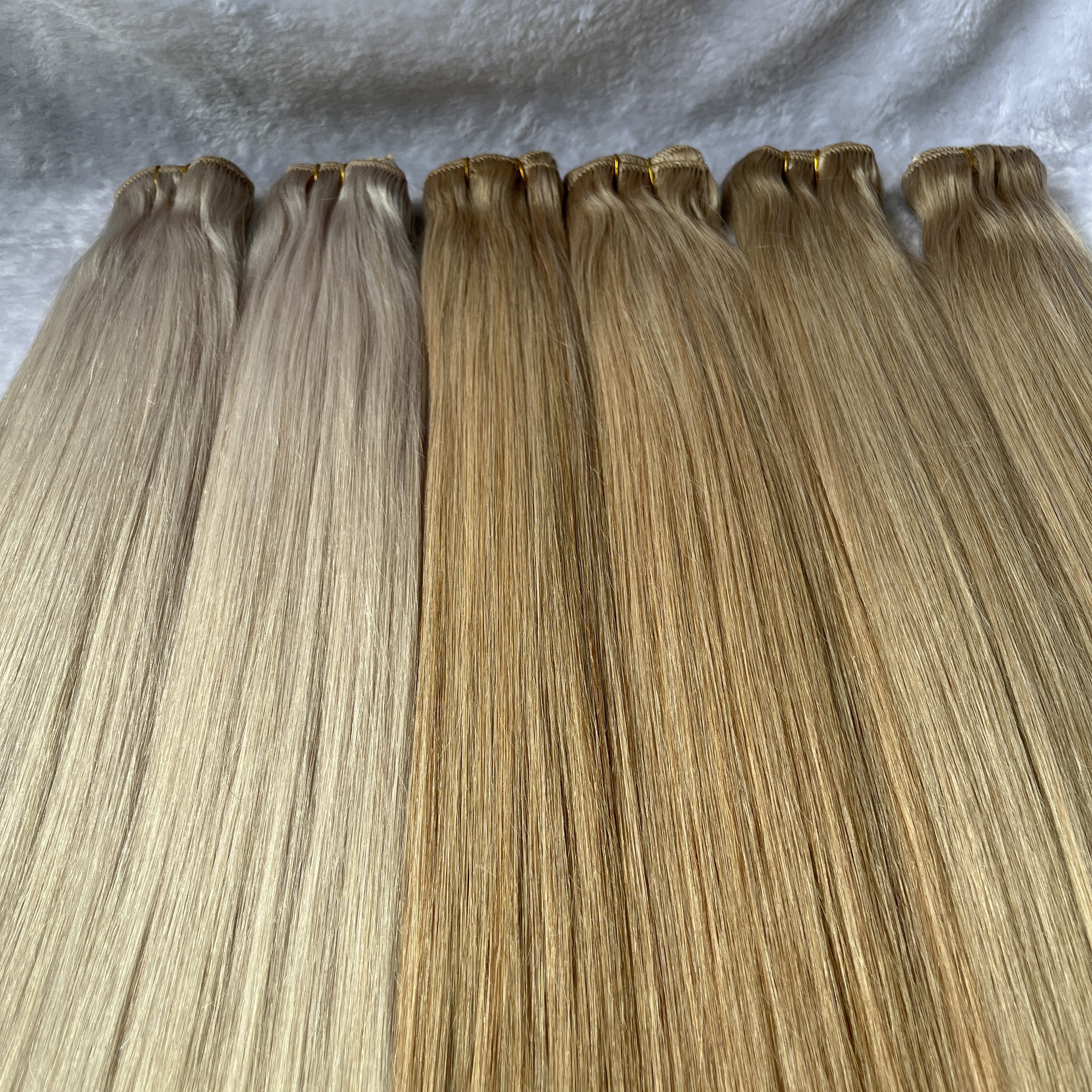 Hot Selling Machine Weft 16" R2/D18-22 Balayage Weft Wholesale 100% Human Cutical Aligned Virgin Hair extensions human hair