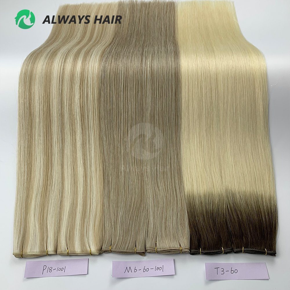 50G / Bag Genius Weft Most Invisible Natural Virgin Chinese Human Hair Extensions Hair Weft Light Color