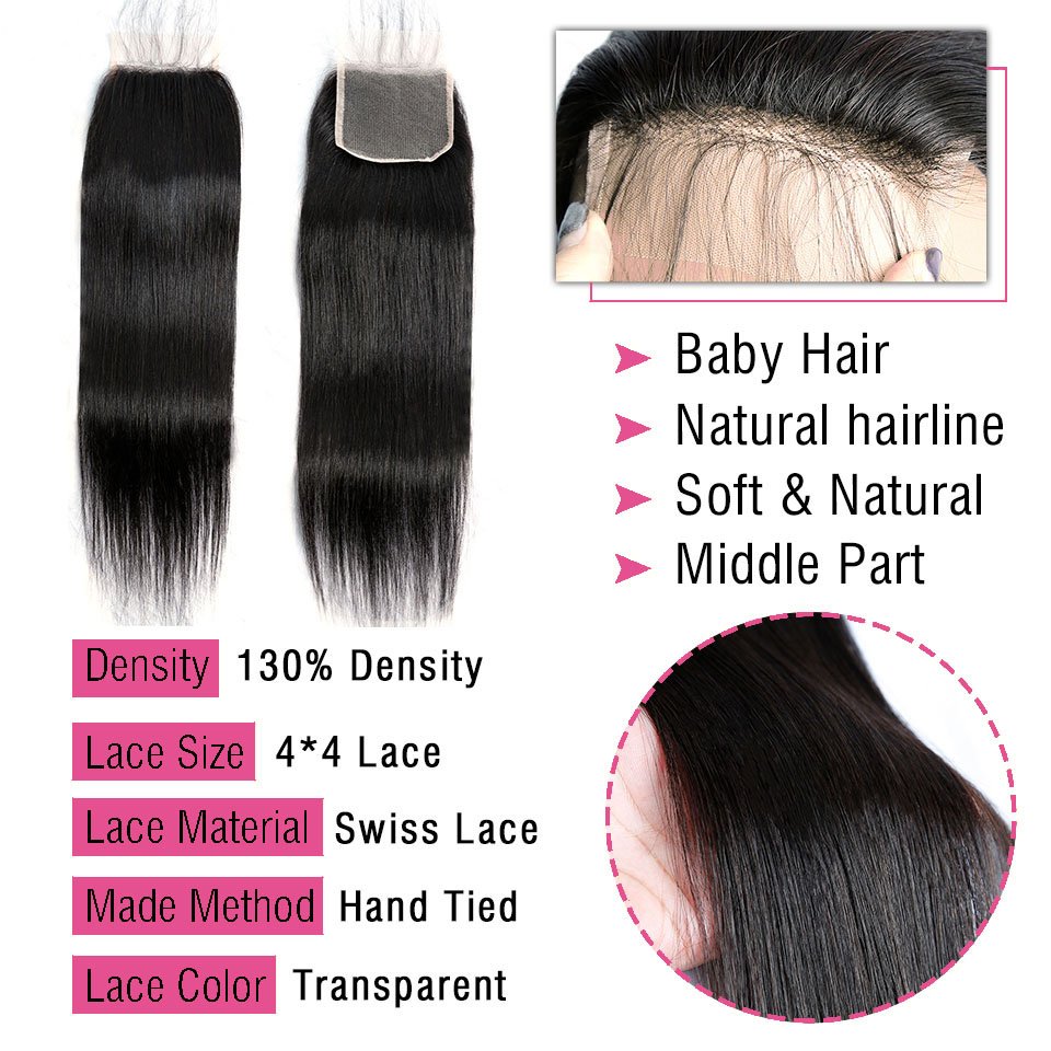 Wholesale Straight Remy Hair Transparent Lace frontal,cheap Peruvian Virgin Human Hair Extensions 4x4 5X5 HD Lace Closure