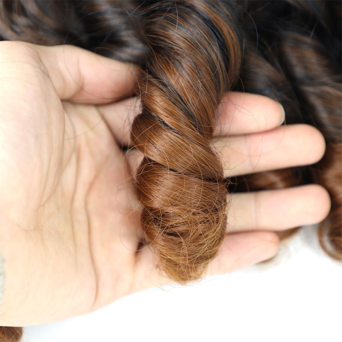 Loose wave 22inch Wholesale Synthetic Spiral Curl Wavy Braiding Hair French Curls Braids Extensions 150g Curly Hair for Braiding