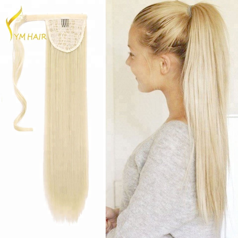 Xinda Hair Factory Unprocessed Human Hair Extensions Ponytail with Clips