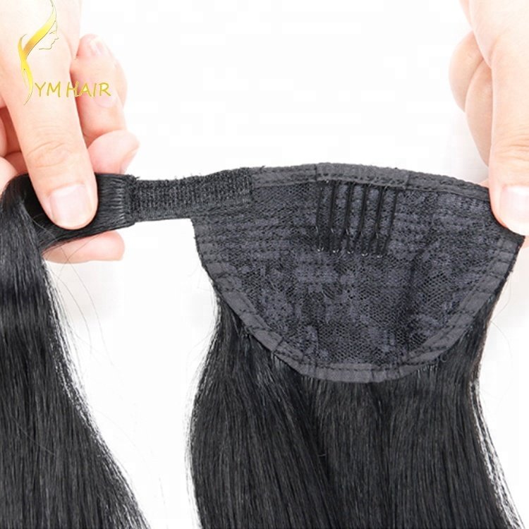 Xinda Hair Factory Unprocessed Human Hair Extensions Ponytail with Clips