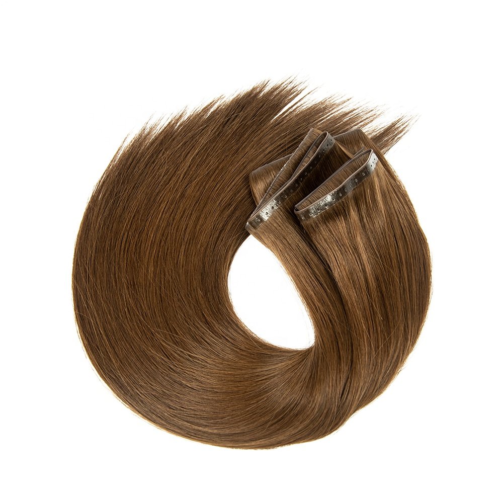 12A Double drawn Virgin Human hair invisible weft human hair extensions with holes skin weft extension with holes