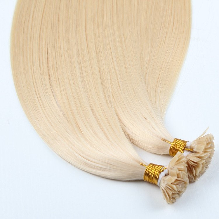 Real Remy European Human Hair Extension Wholesale Keratin Bonds Flat Tip Blonde Hair Extension