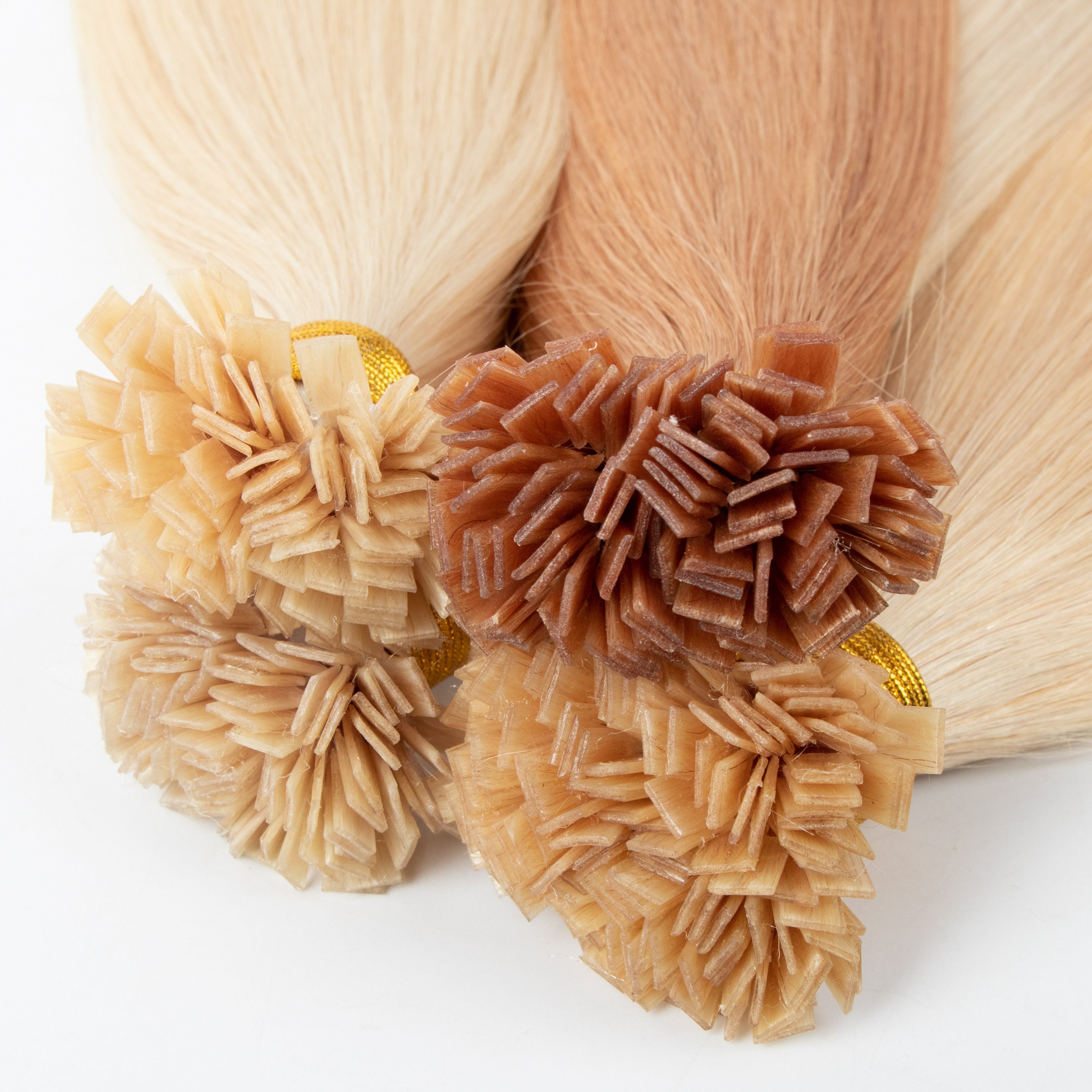 Real Remy European Human Hair Extension Wholesale Keratin Bonds Flat Tip Blonde Hair Extension