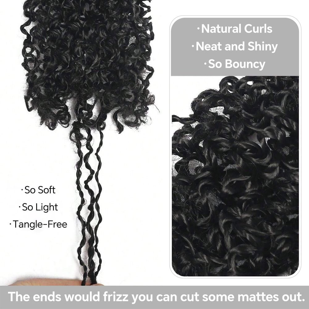 Sharopul Pre-looped Yanky Twist Crochet Hair Bohemian Passion Twist Spring Mini Twist Crochet Hair Boho Crochet Braids Synthetic