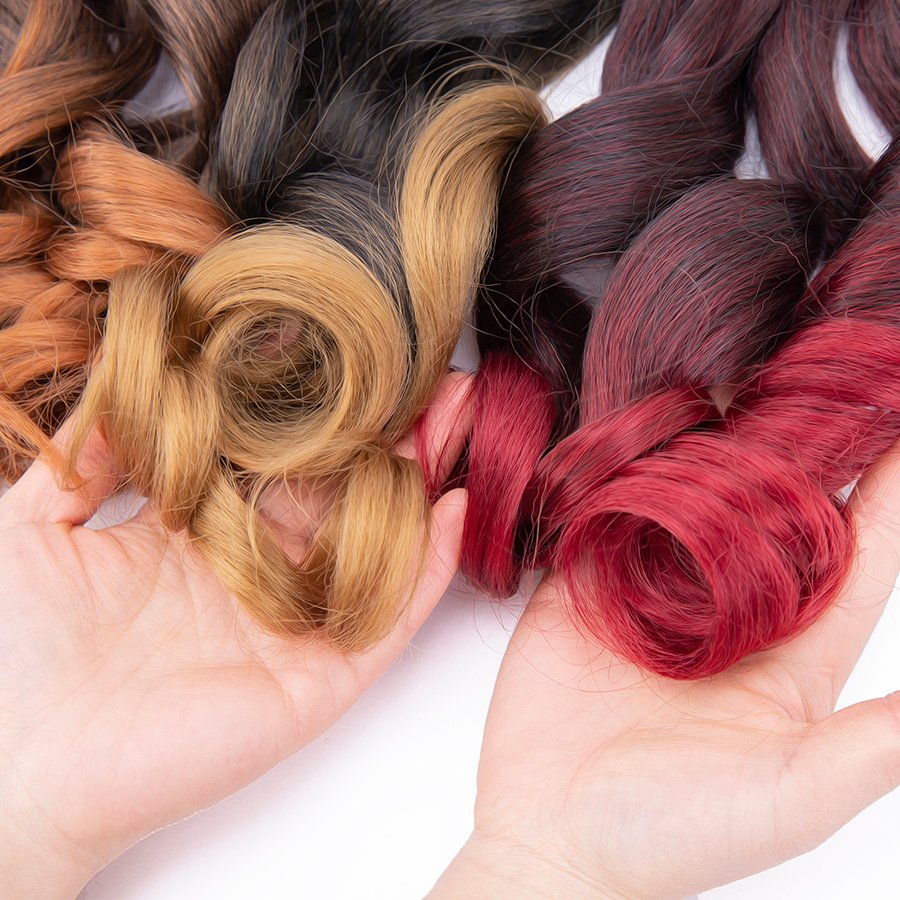 AliLeader Hot Selling Soft Yaki Crochet Braid Hair Spiral Loose Wave Hair Extensions French Curls Synthetic Curly Braiding Hair
