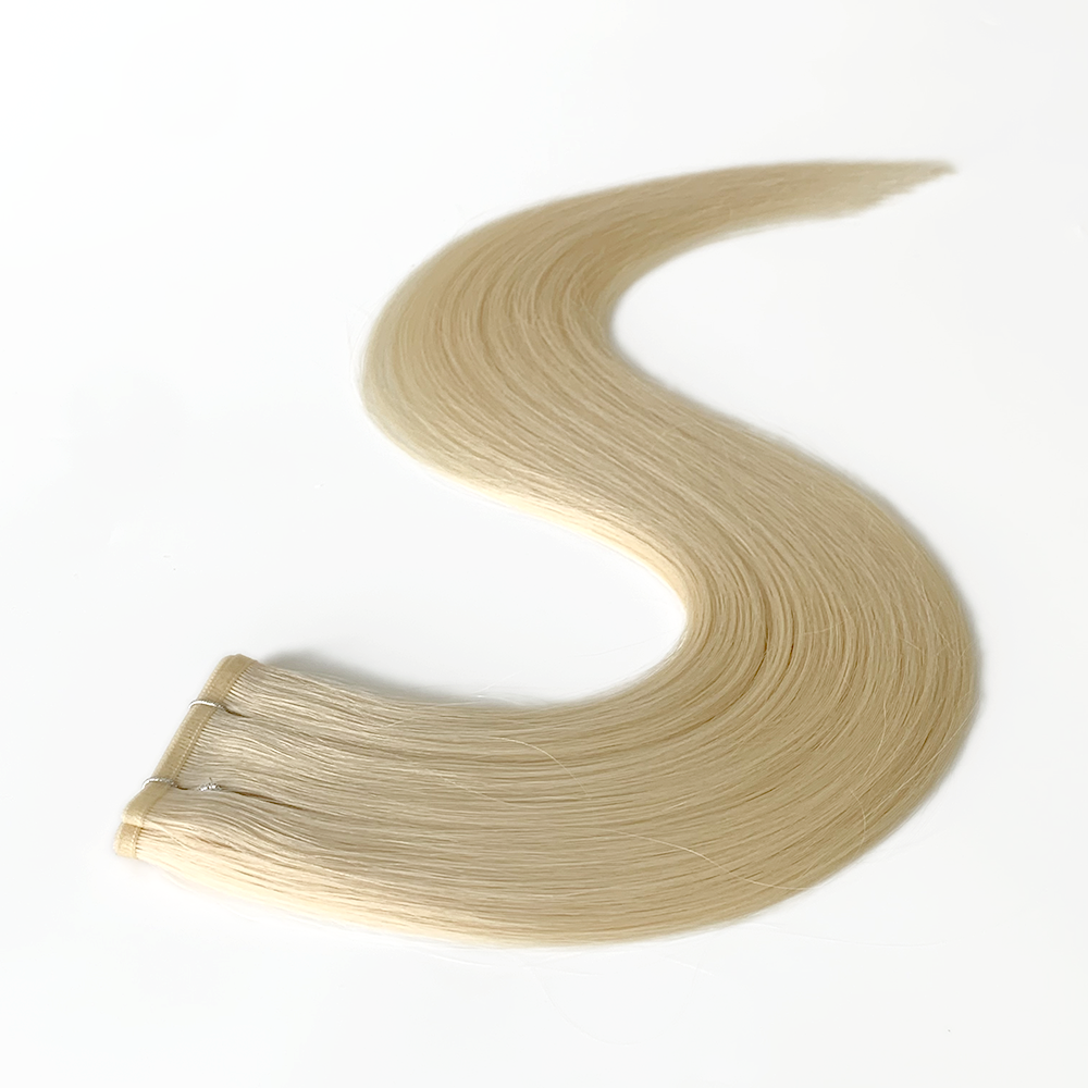 Hot Sale Remy Flat Weft Hair Extensions 100% Human Hair Invisible Double Drawn Virgin Seamless Weft Hair