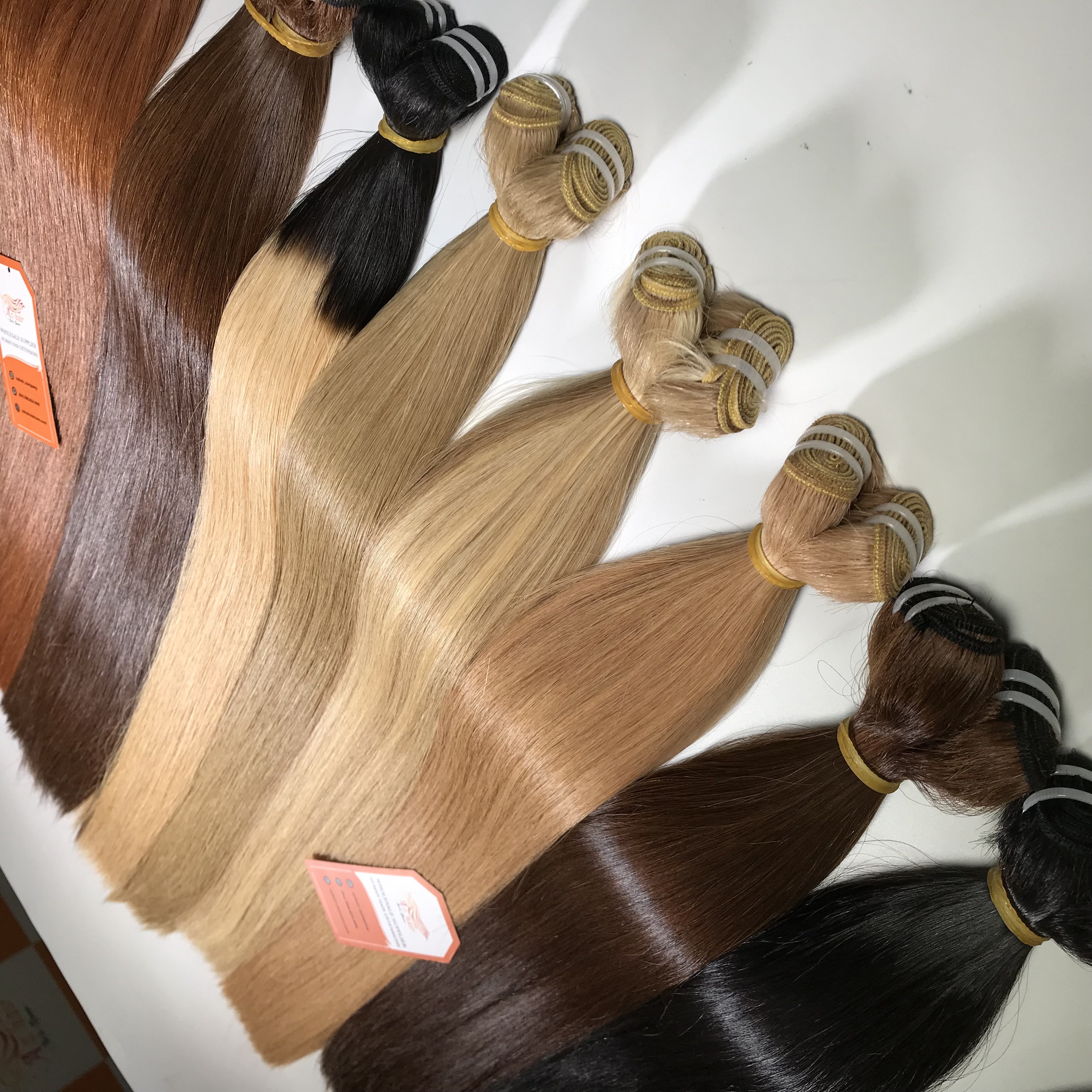 Wholesale 100% Pure Raw Unprocessed Virgin Raw Human Hair Extensions Long Lasting Machine Double Weft Cheap Weave Hair Vietnam