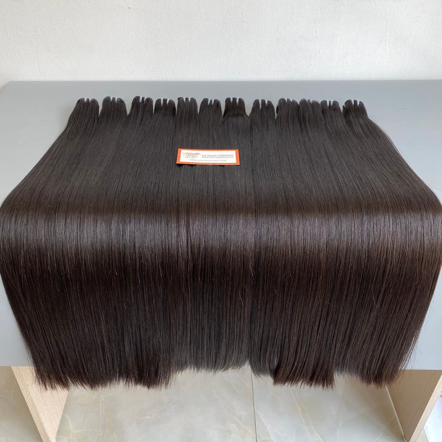 Top Quality Vietnamese Raw Hair Customize Color Weft Hair Extensions Full Cuticle ALigned Can Bleached