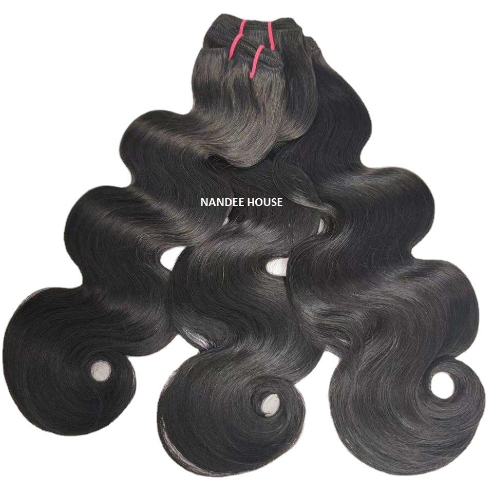 12A Top Quality Vietnamese Raw Hair Bundles Weft Virgin Weaving Blunt Cut Bone Straight Super Double Drawn Human Hair Extensions
