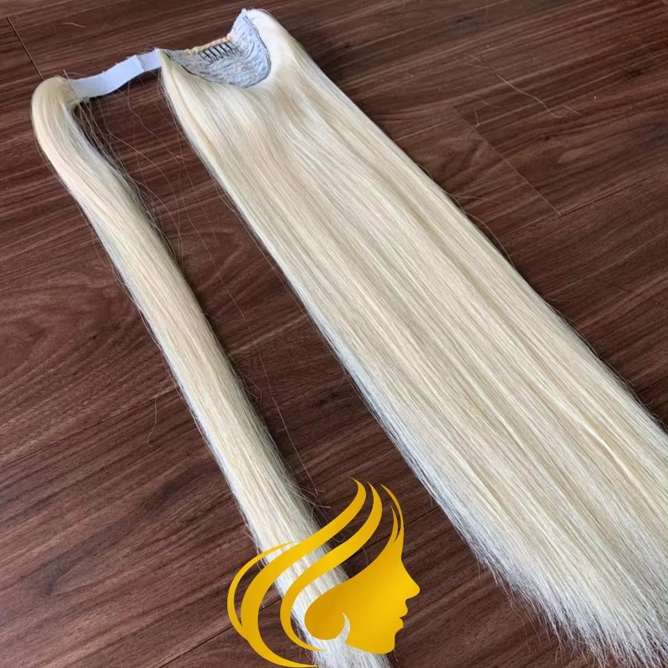 Yes Ponytails from Viet Nam Human Hair Extensions Hot Product 2024 Ponytail colored Hight Quality, Wholesale price