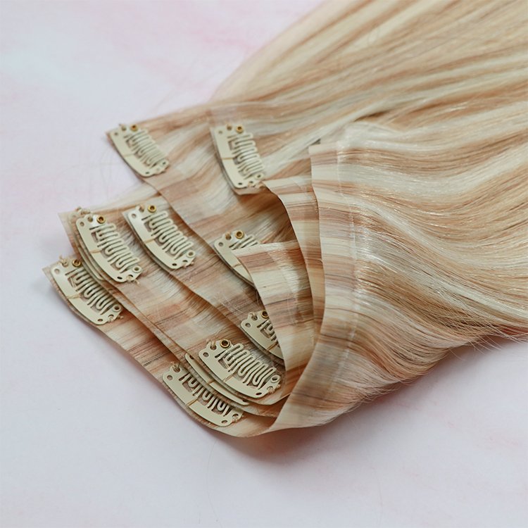 Full Thick Ends Salon Quality Human Hair Extension Top Grade Human Hair Seamless Clip In Raw Hair Extensions