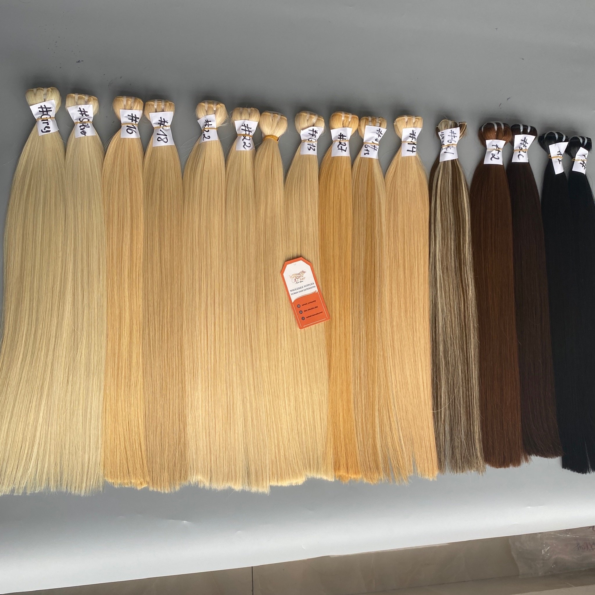 Wholesale Sewing Machine Weft Hair Highlight Color Unprocessed Vietnamese Human Hair High Quality