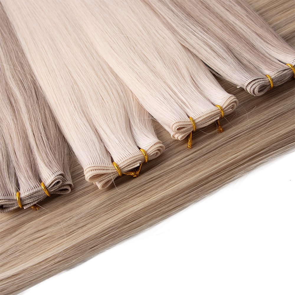 Wholesale Customized Thick End No Shedding Virgin 100% Human Hair Russian Genius Weft Hair Extensions