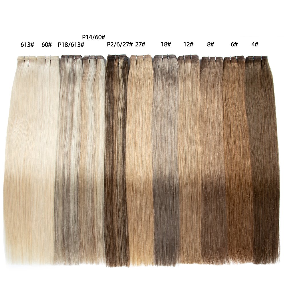 Wholesale Customized Thick End No Shedding Virgin 100% Human Hair Russian Genius Weft Hair Extensions