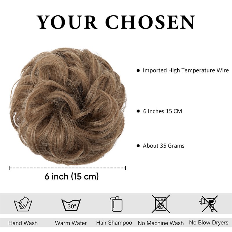 Wholesale Premium Messy Hair Bun Accessories Women Hairstyles Synthetic Instant Updo Wigs Rubber Band Scrunchie Hair Buns