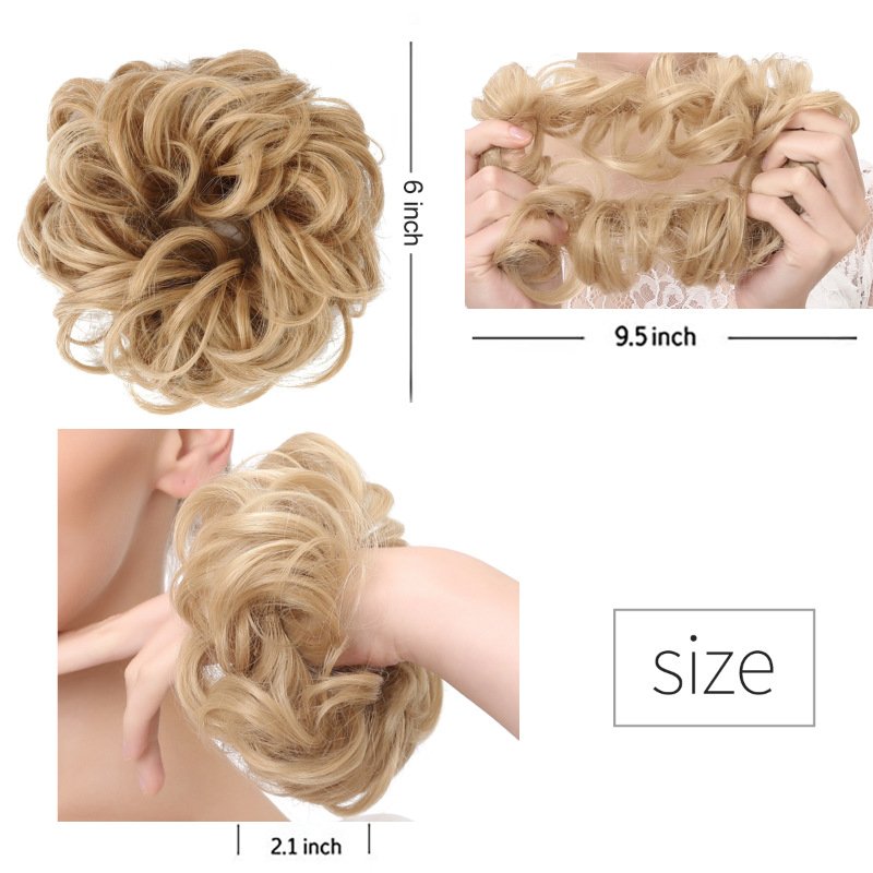 Wholesale Premium Messy Hair Bun Accessories Women Hairstyles Synthetic Instant Updo Wigs Rubber Band Scrunchie Hair Buns