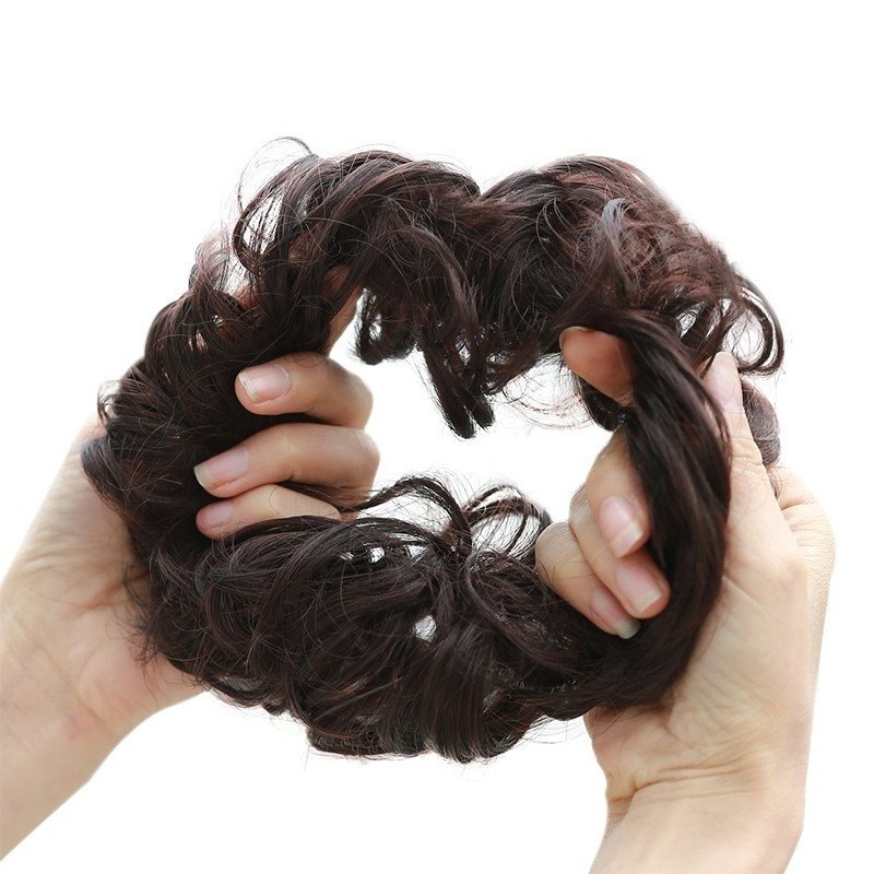 Wholesale Premium Messy Hair Bun Accessories Women Hairstyles Synthetic Instant Updo Wigs Rubber Band Scrunchie Hair Buns