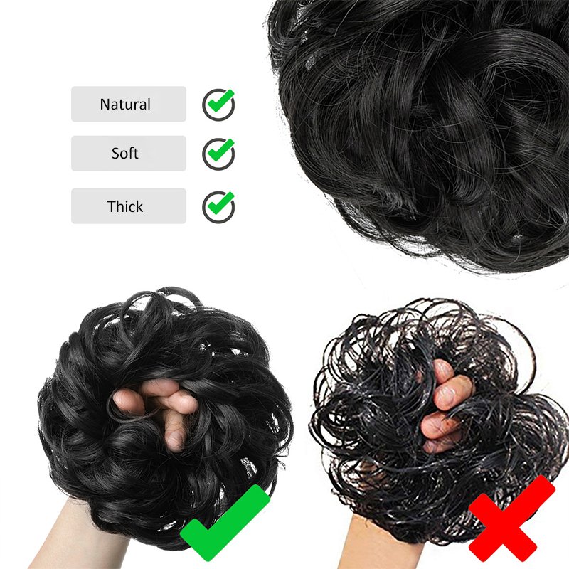 Wholesale Premium Messy Hair Bun Accessories Women Hairstyles Synthetic Instant Updo Wigs Rubber Band Scrunchie Hair Buns