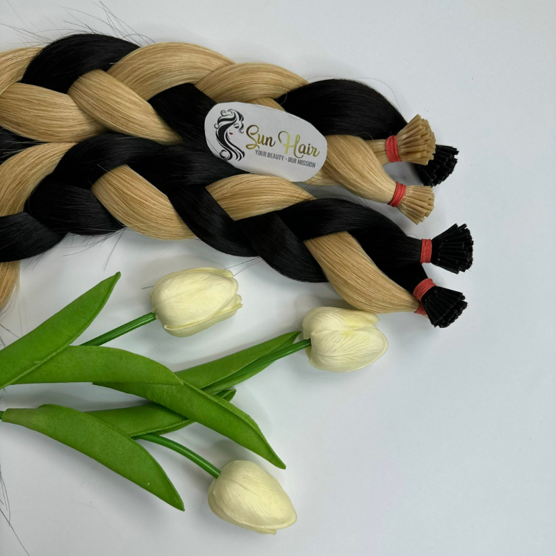 Hot Sale I Tip Keratin Premium Bonded Human Hair Extensions from 100% Raw Vietnamese Hair High Quality By Sunhair Company