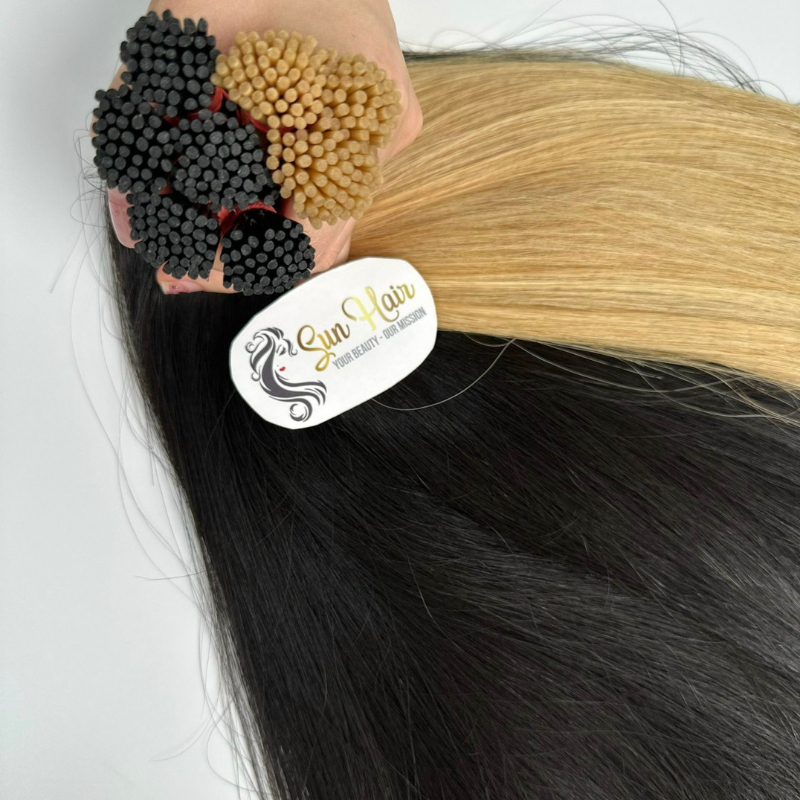 Hot Sale I Tip Keratin Premium Bonded Human Hair Extensions from 100% Raw Vietnamese Hair High Quality By Sunhair Company