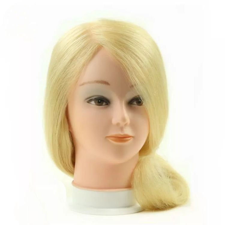 XUCHANG HARMONY 12 16 18 22 26inch Training Doll Head Dummy Barber Practice Hairdressing Mannequin 100% Human Hair Factory Price