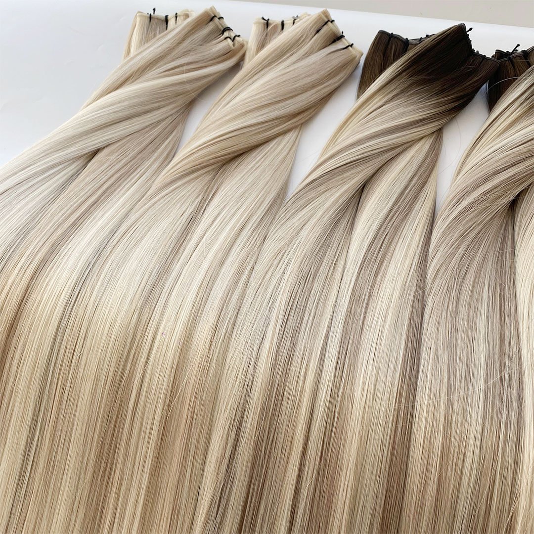 2023 Genius Weft 12A One Donor Double Drawn Virgin Human Hair Extensions Top Quality